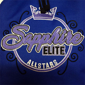 photo of Sapphire Elite rucksack embroidery