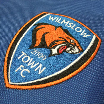 photo of Wilmslow Town FC kit embroidery